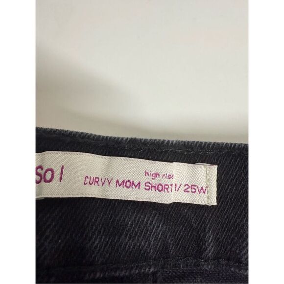 SO Jean Shorts Womens 11/25 Black Cut-off Distressed Raw Hem - Picture 3 of 7